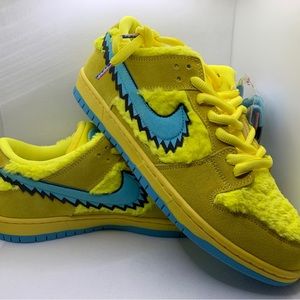 Nike SB Dunk Low X Grateful Dead Yellow Bear 2020 Authentic No Box. Size 12